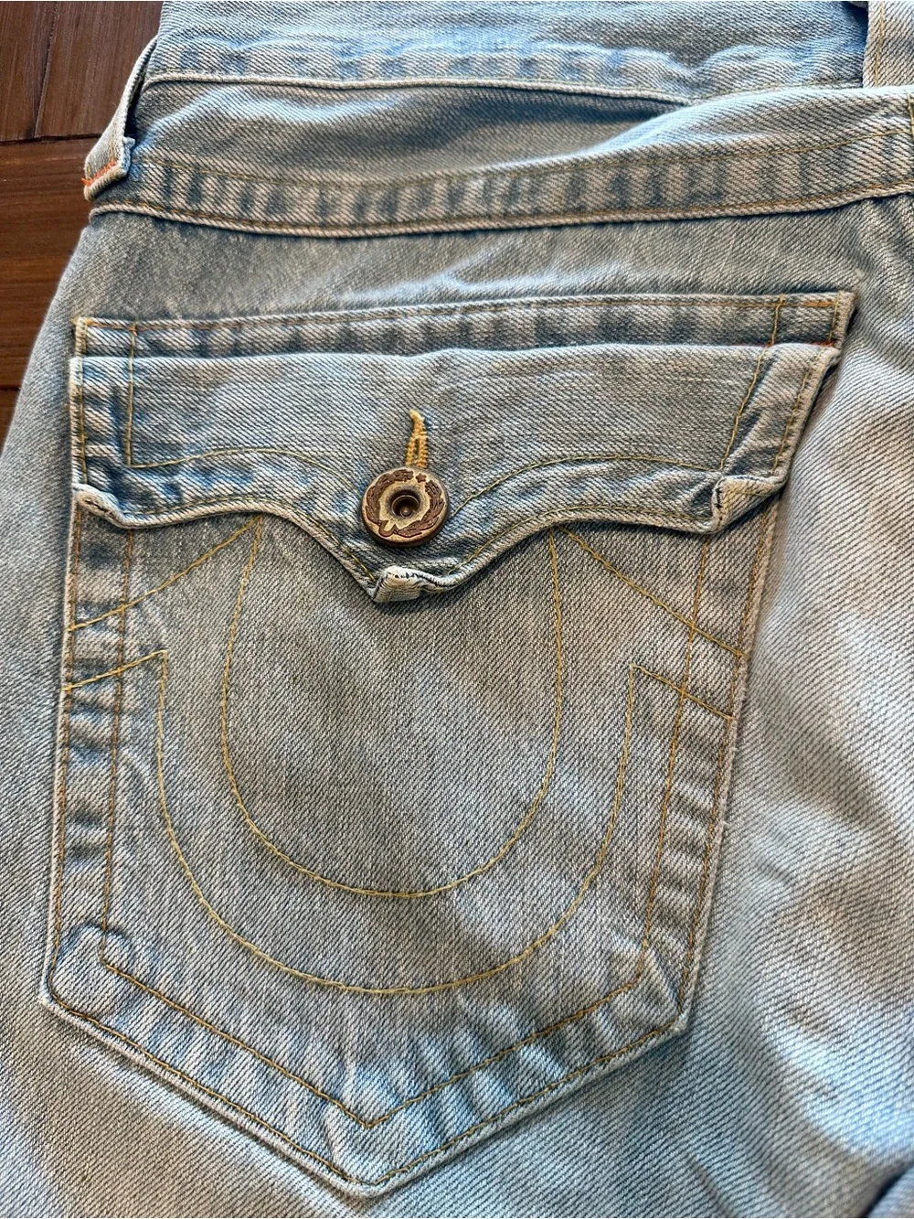 True Religion Vintage Flare Bootcut Jeans Light Wash Made in USA